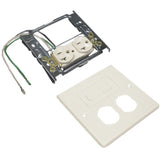 Legrand - Wiremold V4047WF 4000® Series Two-Gang Cover One Duplex Receptacle Installed Modular Furniture Opening